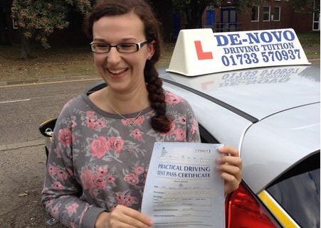 Brixie Payne First Time Test Pass Denovo Driving School Peterborough