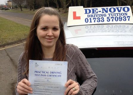 Leanne Campbell First Time Test Pass Denovo Driving School Peterborough