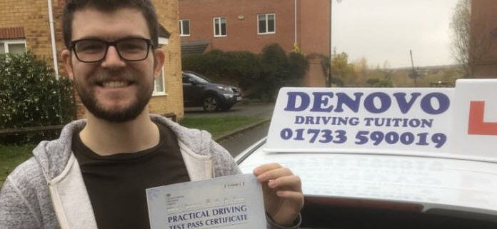Ryan Bunce First Time Pass Denovo Driving School Peterborough